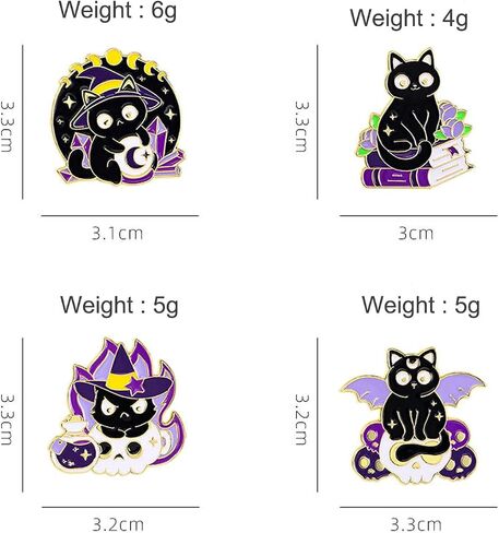 Cute Enamel Pins for Backpacks - Cartoon Lapel Pins - Purple Cat Anime brooch pins for Women Charming in Saudi Arabia