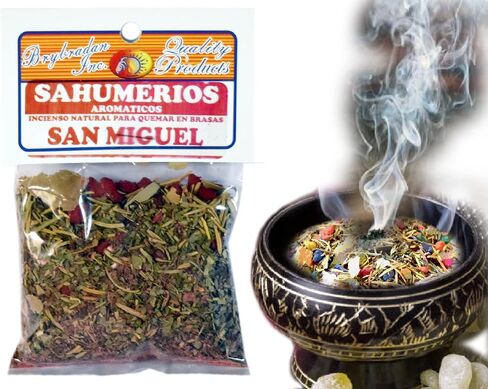 3 PCS ST.Michael-SAN Miguel Herbal Incense Mix SAHUMERIO ESPIRITUAL DE HIERBAS to Burn Over Charcoal in Saudi Arabia