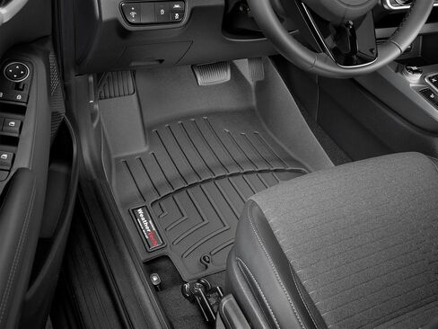 WeatherTech Custom Fit FloorLiners for Kia Seltos - 1st Row (4415921), Black in Saudi Arabia