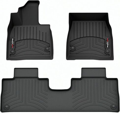 Weathertech مخصص Floirliners لمرسيدس EQS SUV-الصف الأول والثاني (441773-1-2) ، أسود in Saudi Arabia