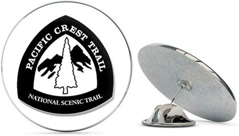 Black Pacific Crest Trail Sign Shaped (pct Hike Hiking) Metal 0.75" Lapel Hat Pin Tie Tack Pinback in Saudi Arabia