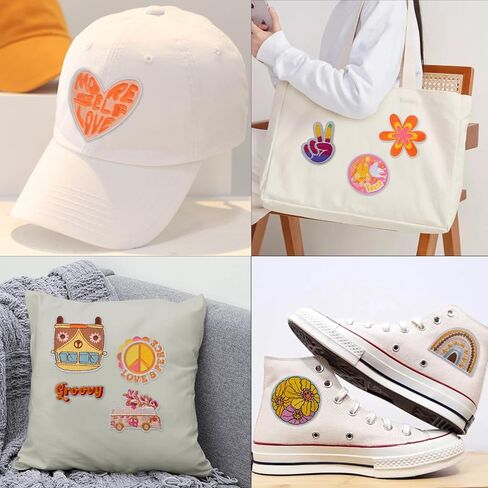 10pcs A Lil' Bougie Iron on Patches Classic Black White Mixed Stay Weird Boy Embroidered Applique Funny Letters Words Sew on Decorative Patch for Clothes Jeans Jackets Hats Backpacks in Kuwait