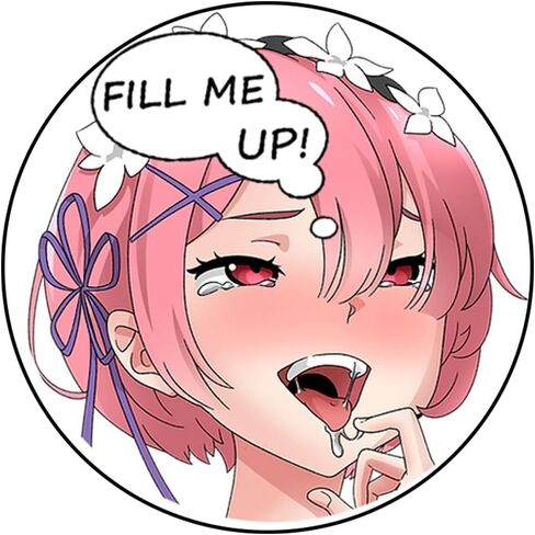 5.1 Inch Cute Girl Anime Car Decals Creative Fill Me Up DIY Decoration Laptop Window Bumper Trunk Luggage Waterproof Stickers (Ram) in Kuwait