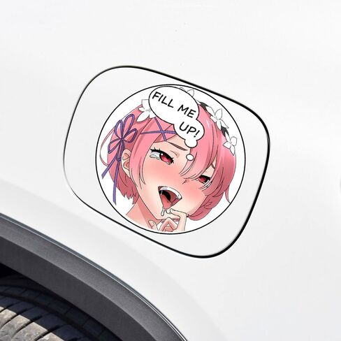 5.1 Inch Cute Girl Anime Car Decals Creative Fill Me Up DIY Decoration Laptop Window Bumper Trunk Luggage Waterproof Stickers (Ram) in Kuwait