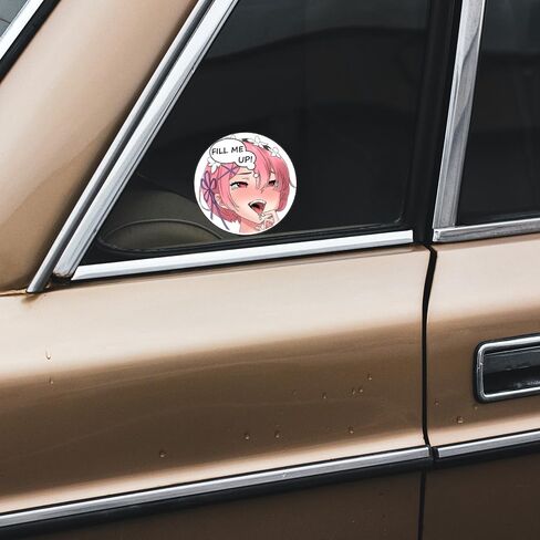 5.1 Inch Cute Girl Anime Car Decals Creative Fill Me Up DIY Decoration Laptop Window Bumper Trunk Luggage Waterproof Stickers (Ram) in Kuwait