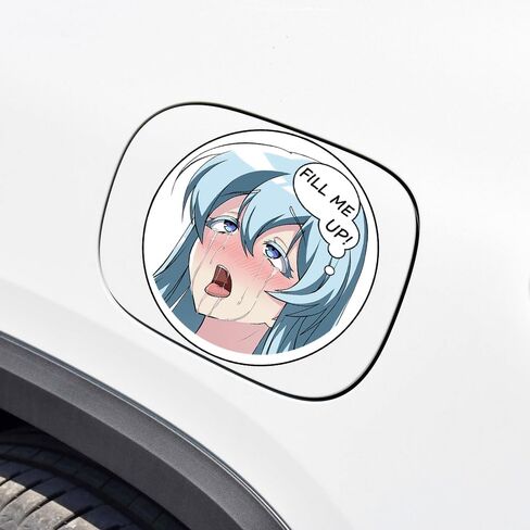 5.1 Inch Cute Girl Anime Car Decals Creative Fill Me Up DIY Decoration Laptop Window Bumper Trunk Luggage Waterproof Stickers (Ram) in Kuwait