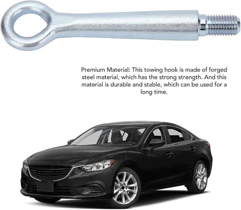 Car Door Hinge Pins Front Tow Hook Accessories Father's Dad Gifts, Bumper Towing Hook, for Mazda 3 6 2014-2015, KD5350EJ1B, Forged Steel in Saudi Arabia