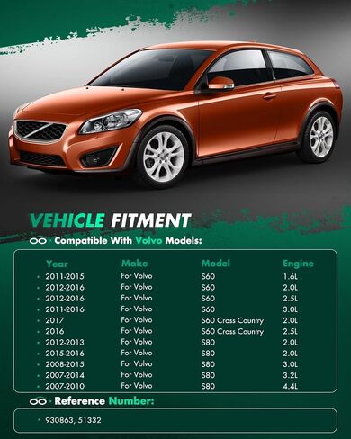 Scitoo 1PC Wheel Hub Hub Bearing and Wheel Hub Tet Fits 2011-2016 for Volvo S60 Front Hub Bring with 5 Lugs 513328 in Saudi Arabia