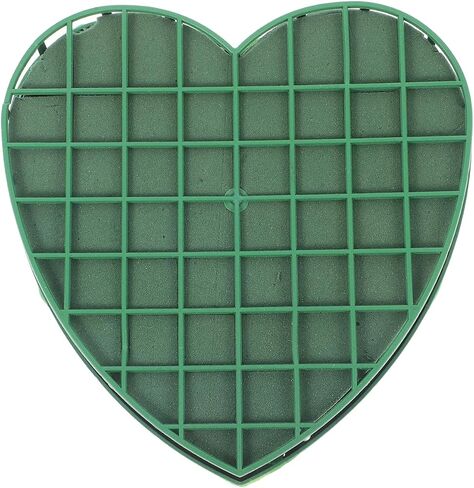 STOBOK Floral Foam Blocks, Heart Shaped Floral Bricks Heart Shaped Flower Foam with Suction Cup Tray Dry and Wet Green Flower Foam Bricks for Wedding Party Floral Arranging Supplies in Saudi Arabia