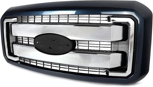 Sterling Gray Metallic Shell+Chrome Trim Front Grill Compatible with 2011-2016 Super Duty Laria F250 F350 F450 F550 Replace for BC3Z-8200-A in Saudi Arabia