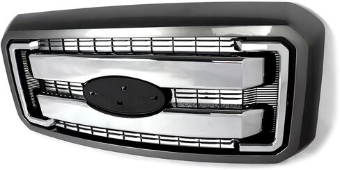 Sterling Gray Metallic Shell+Chrome Trim Front Grill Compatible with 2011-2016 Super Duty Laria F250 F350 F450 F550 Replace for BC3Z-8200-A in Saudi Arabia