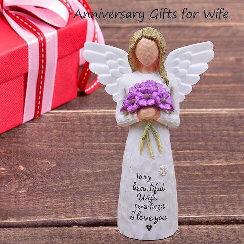 هدايا الزوجة من هدايا يوم-براث يوم الزوجة ، والهدايا للمرأة ، وهدية زفاف ، وهدايا لزوجتي للزوجة ، أفضل زوجة تقدم التماثيل الراتنج اليدوية (الأزرق) in Kuwait