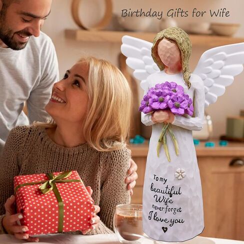 هدايا الزوجة من هدايا يوم-براث يوم الزوجة ، والهدايا للمرأة ، وهدية زفاف ، وهدايا لزوجتي للزوجة ، أفضل زوجة تقدم التماثيل الراتنج اليدوية (الأزرق) in Kuwait