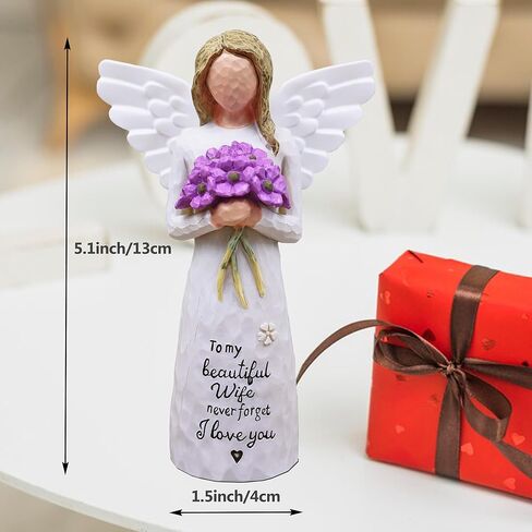 هدايا الزوجة من هدايا يوم-براث يوم الزوجة ، والهدايا للمرأة ، وهدية زفاف ، وهدايا لزوجتي للزوجة ، أفضل زوجة تقدم التماثيل الراتنج اليدوية (الأزرق) in Kuwait