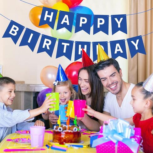 Hooqict Red Happy Birthday Banner Sign for Backdrop Red Birthday Party Decorations for Women Men Party Supplies Wall Door Banner Garland Bunting Flag in Saudi Arabia