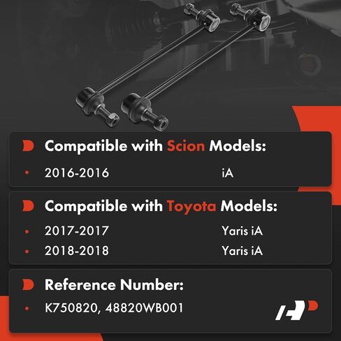 A-Premium 2 x Front Sway Bar Links Stabilizer Bar Links, Compatible with Toyota Yaris iA 2017-2018 & Scion iA 2016 in Saudi Arabia