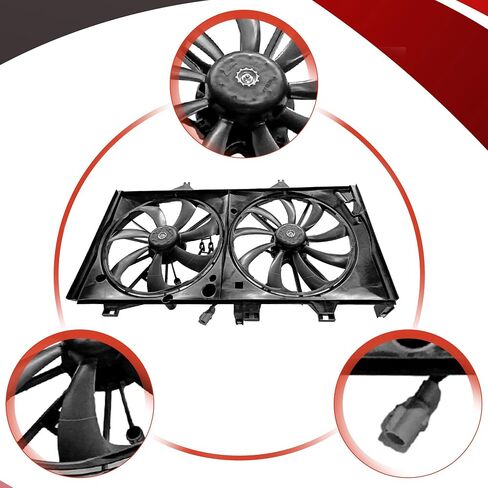 PartsFlow Radiator Dual Cooling Fan Assembly for 2012 2013 2014 2015 2016 2017 Toyota Camry 620-592 in Saudi Arabia