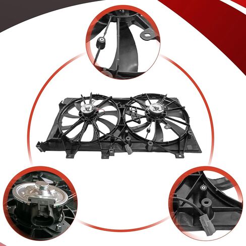 PartsFlow Radiator Dual Cooling Fan Assembly for 2012 2013 2014 2015 2016 2017 Toyota Camry 620-592 in Saudi Arabia