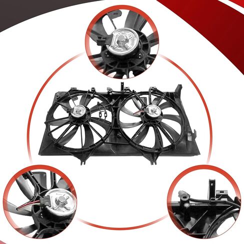 PartsFlow Radiator Dual Cooling Fan Assembly for 2012 2013 2014 2015 2016 2017 Toyota Camry 620-592 in Saudi Arabia