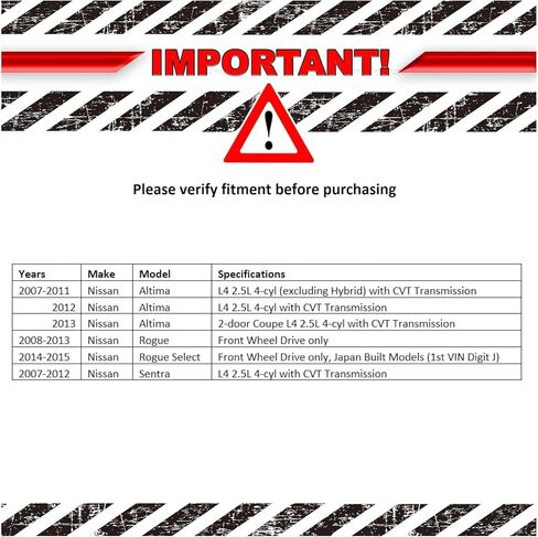 Front Left CV Axle Shaft Assembly Drivers Side Compatible with 2007-2013 Nissan Altima 2008-2013 Rogue 2014-2015 Rogue Select 2007-2012 Sentra in Saudi Arabia