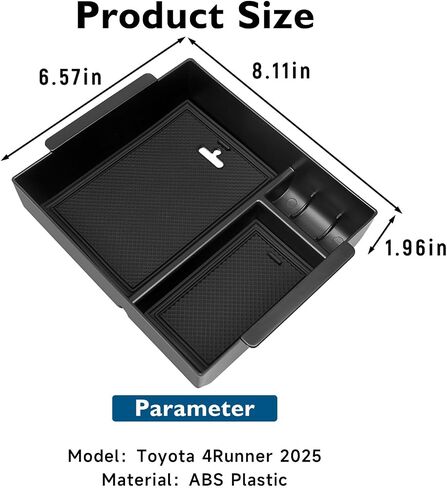 Center Console Organizer(with secret compartment) for Toyota 4Runner 2010-2022 2023 2024 Accessories Coin Holder Secondary Storage Box Insert Armrest Console Tray in Kuwait