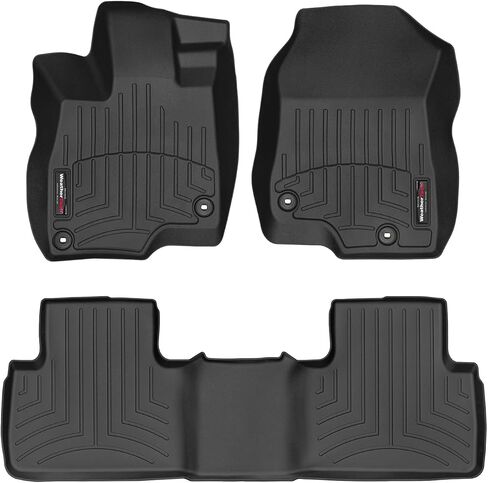 WeatherTech Custom Fit FloorLiners for Acura RDX - 1st & 2nd Row (441469-1-2), Black in Saudi Arabia