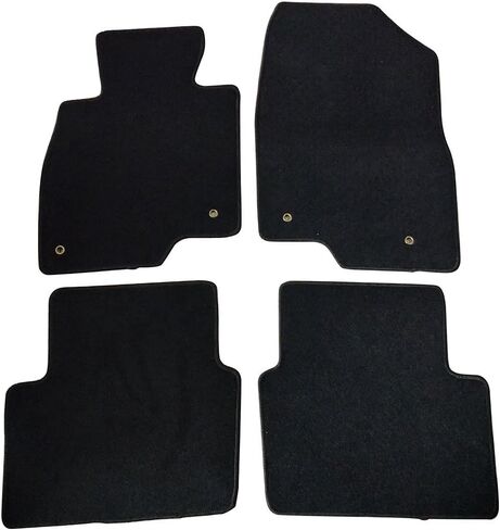 الحصير الأرضية متوافقة مع 2014-2018 Mazda 3 ، الحصير التركيز المصنع السجاد الأمامي والخلفي الأسود 4pc نايلون من Ikon Motorsports ، 2015 2016 2017 in Kuwait