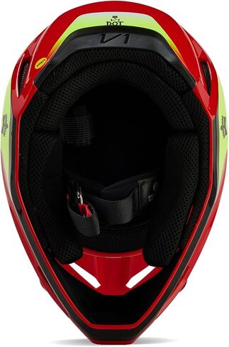 Fox Racing V1 Motocross Helmet ، Ballast Flo Red ، Large in Saudi Arabia