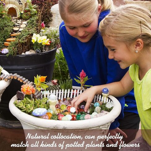 48 Pcs Mini Crystal Mushroom Gemstone Sculpture Decor Carved Witch Polished Cute Mushroom Stones for Witchcraft Supplies Home Garden Lawn Meditation Flower Pot (Retro Style) in Saudi Arabia