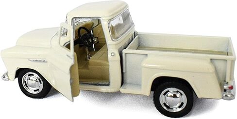 KiNSMART 1955 Chevrolet Step Side Pickup Truck, 1:32 Scale, Die Cast Metal, Set Of 4, 5 Inch Matt Black, Red, Green and Blue in Kuwait