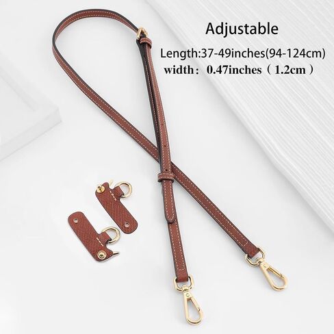 Bag Leather Strap Replacement Adjustable Crossbody Shoulder Straps for XS Le Pliage MINI Pouch, No Damage Conversion Kits Accessories moka color (MINI-Mocha-Silver) in Saudi Arabia