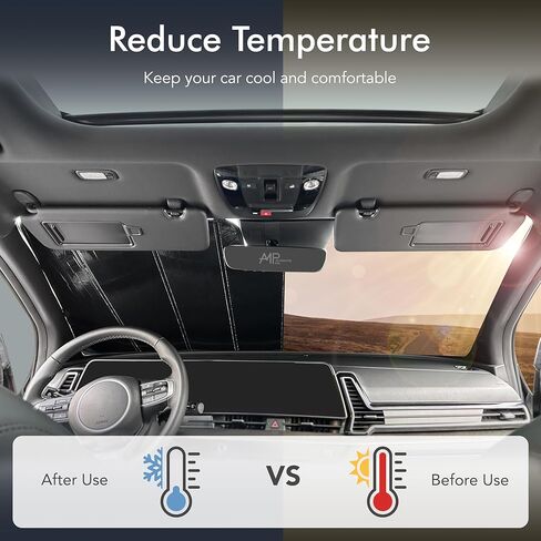Custom Fit Windshield Foldable Sunshade for Buick Verano Sedan, 2017 2016 2015 2014 2013 2012, Compact Block UV Rays Protector Lightweight Flexible Rigid Accessories (Made in USA) in Saudi Arabia