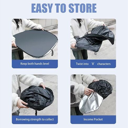 Sunshade for Car Windshield Sunshade Sun Shade Front Window Visor Foldable Accessories Cover Accordion Automotive Interior Protection Car Truck SUV Universal (57''x33.5'') in Saudi Arabia