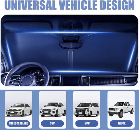 Sunshade for Car Windshield Sunshade Sun Shade Front Window Visor Foldable Accessories Cover Accordion Automotive Interior Protection Car Truck SUV Universal (57''x33.5'') in Saudi Arabia