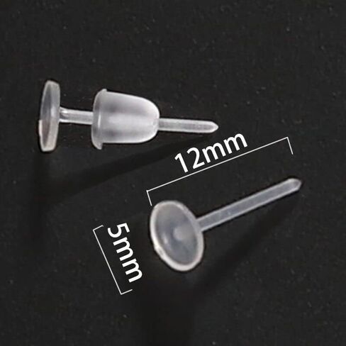 Clear Earrings for Sports,16G Plastic Nose Rings for Surgery,Nose Piercing Retainer,Helix labret Tragus Lip Piercing Jewelry,Clear Piercing Retainer(6mm 8mm 10mm 12mm) in Kuwait