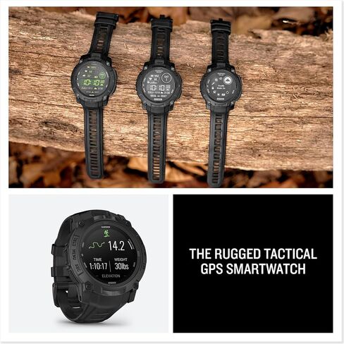 Garmin Instinct® 3 45mm ، شاشة مشحونة بالطاقة الشمسية ، ساعة GPS الذكية في الهواء الطلق الوعرة ، إطار مقوى بالمعادن ، مصباح يدوي مدمج ، أسود in Saudi Arabia