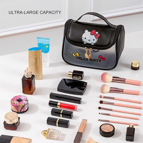 ambealla clear cosmetic bage bags makeup bags with with brush holder ، charge travel aduttry bage for women ، kincin kincinp storing storage for home & trips 3pcs 3pcs in Kuwait