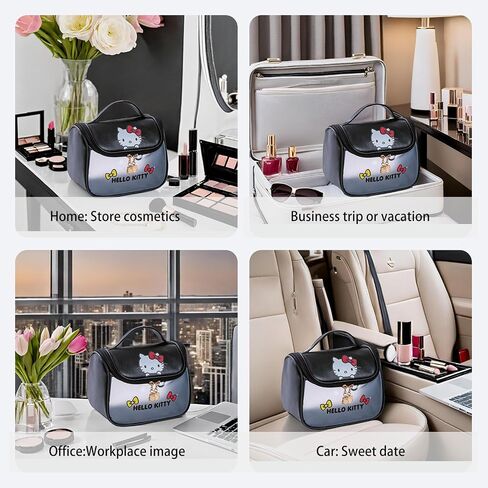 ambealla clear cosmetic bage bags makeup bags with with brush holder ، charge travel aduttry bage for women ، kincin kincinp storing storage for home & trips 3pcs 3pcs in Kuwait