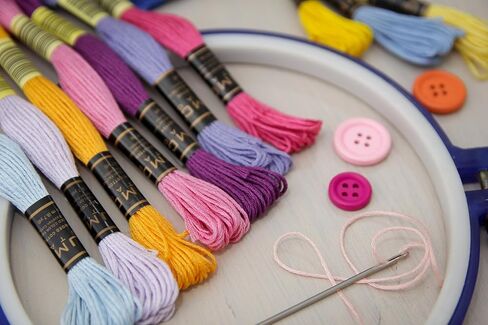 Pack of 50 Popular Colours Premium Embroidery Thread | 100% Egyptian Cotton Premium Skeins | Cross Stitch Embroidery Floss | Oeko TEX Certified| (24, 24 Skeins Red) in Kuwait