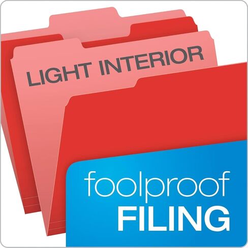 Pendaflex Colored File Folders Letter Size - 240 Pack of 12 Assorted Color Folders for Documents - 1/3-cut Tabs - Manila Office Folders in Kuwait