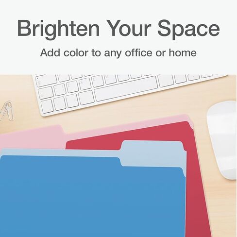 Pendaflex Colored File Folders Letter Size - 240 Pack of 12 Assorted Color Folders for Documents - 1/3-cut Tabs - Manila Office Folders in Kuwait