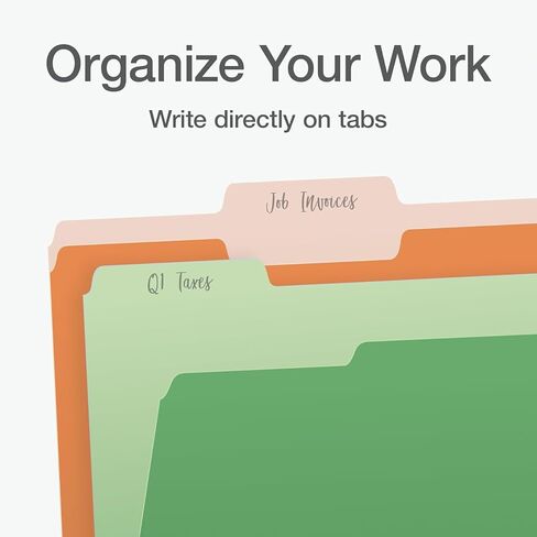 Pendaflex Colored File Folders Letter Size - 240 Pack of 12 Assorted Color Folders for Documents - 1/3-cut Tabs - Manila Office Folders in Kuwait