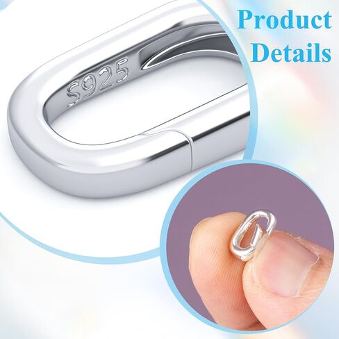 2Pcs 18K Gold Filled Oval Clasps Tiny Necklace Shortener Enhancer Closures Bracelet Carabiner Clips Christmas Wedding Connector Rings for Jewelry Making Women in Saudi Arabia