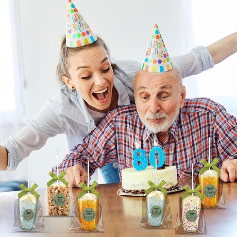 Wavwavw 100 Sets Clear Rice Krispie Treat Bags with White Ribbon Bow and Thank You Stickers Clear Flat Cellophane Treat Bags Clear Candy Bags Treat Bags for Rice Krispie Treats Gift Giving Bags in Kuwait