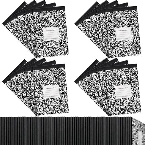 Fainne 20 Pack Composition Notebooks نصف حجم 4-7/8 × 7-1/2 بوصة الكلية محكم التركيبات المكوّنة المصغرة كتب تركيبة غلاف الرخام الملونة للمجلة لوازم الدرجة المدرسية 80 ورقة in Kuwait