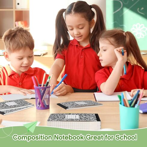 Fainne 20 Pack Composition Notebooks نصف حجم 4-7/8 × 7-1/2 بوصة الكلية محكم التركيبات المكوّنة المصغرة كتب تركيبة غلاف الرخام الملونة للمجلة لوازم الدرجة المدرسية 80 ورقة in Kuwait