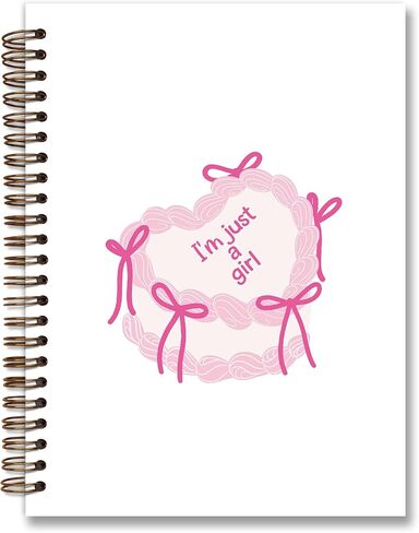 Dejfel Preppy Blue Floral Notebook Journal ، Coquette Pink Cherry Bow Notebook Journal ، Pink Girly Notebook ، هدايا preppy للنساء ، اللوازم المكتبية الزرقاء ، دفتر Notebook الأزرق 5.5x8.3 بوصة in Saudi Arabia