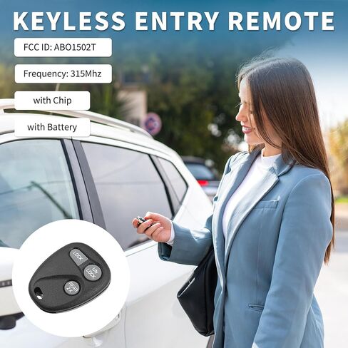 Keyless Entry Remote for Chevy Express 1500 2500 3500 1998-2002 315Mhz ABO1502T 3 Button Reusable | Control Replacement Car Key Fob 1 Pcs for GMC Savana 1500 2500 3500 1998-2002 in Saudi Arabia