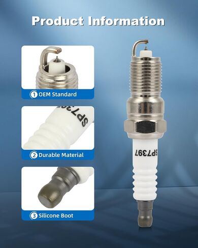ECCPP Platinum Iridium Sparks Plugs 7397 لـ Cadillac CTS Escalade ، لشيفروليه سيلفرادو تاهو سوبربان ، ل GMC Sierra Yukon ، Ford F-150 E-150 ، Hummer H2 ، V8 4.6L-6.0L 1993-2014 Pack of 8 in Saudi Arabia