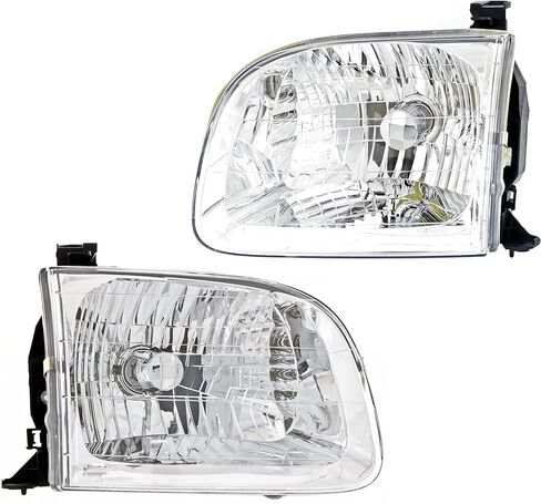 Garage-Pro Driver and Passenger Side Headlight for Toyota Sequoia 2001-2004 Halogen With bulb(s) For Models With 4-Speed Column Shift Automatic Transmission Replaces# 811100C020 811500C020 in Saudi Arabia